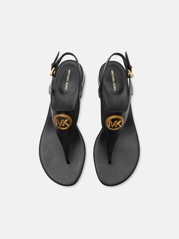 melns MICHAEL Michael Kors Iešļūcenes ar pirkstu atdalītāju 'KENZIE'