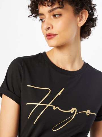 HUGO Red T-Shirt 'The Slim Tee 17' in Schwarz