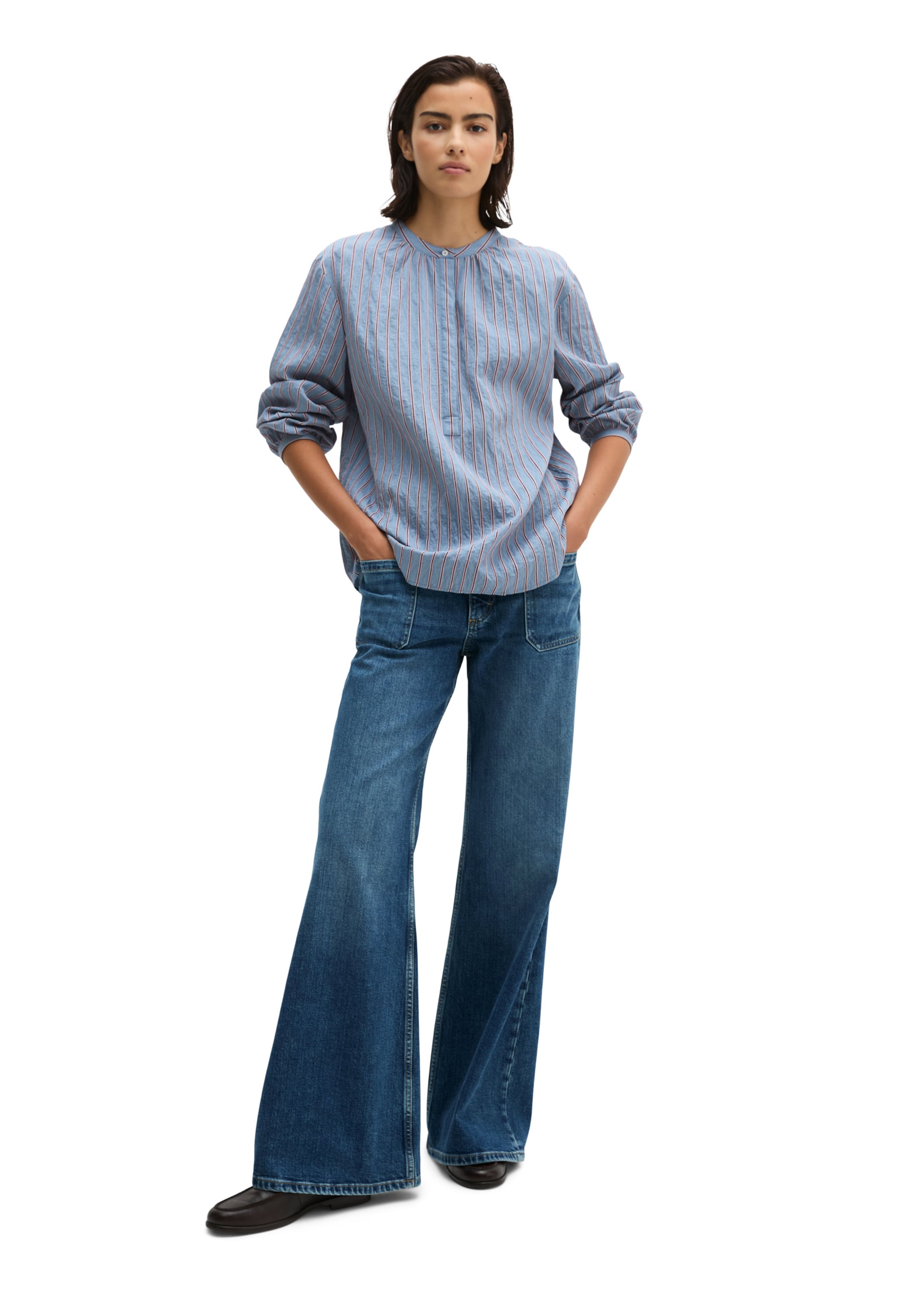 Marc O'Polo Bluse in Blau: Vorderseite