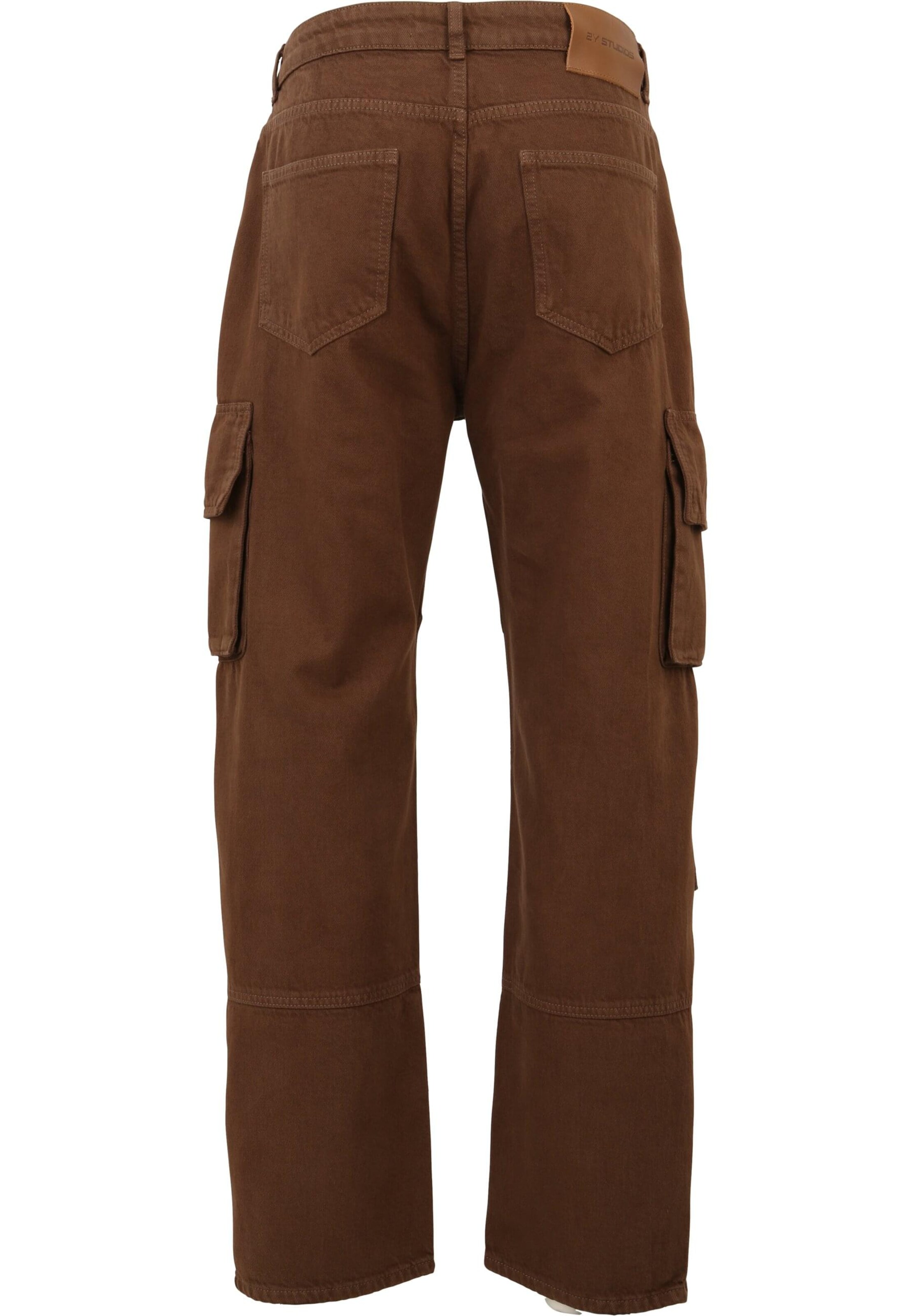 regular Pantaloni cargo 'Kiran' di 2Y Premium in marrone
