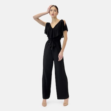 Tuta jumpsuit di Elara in nero: frontale