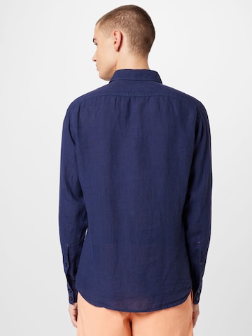 BOSS Orange Regular fit Button Up Shirt 'Relegant' in Blue