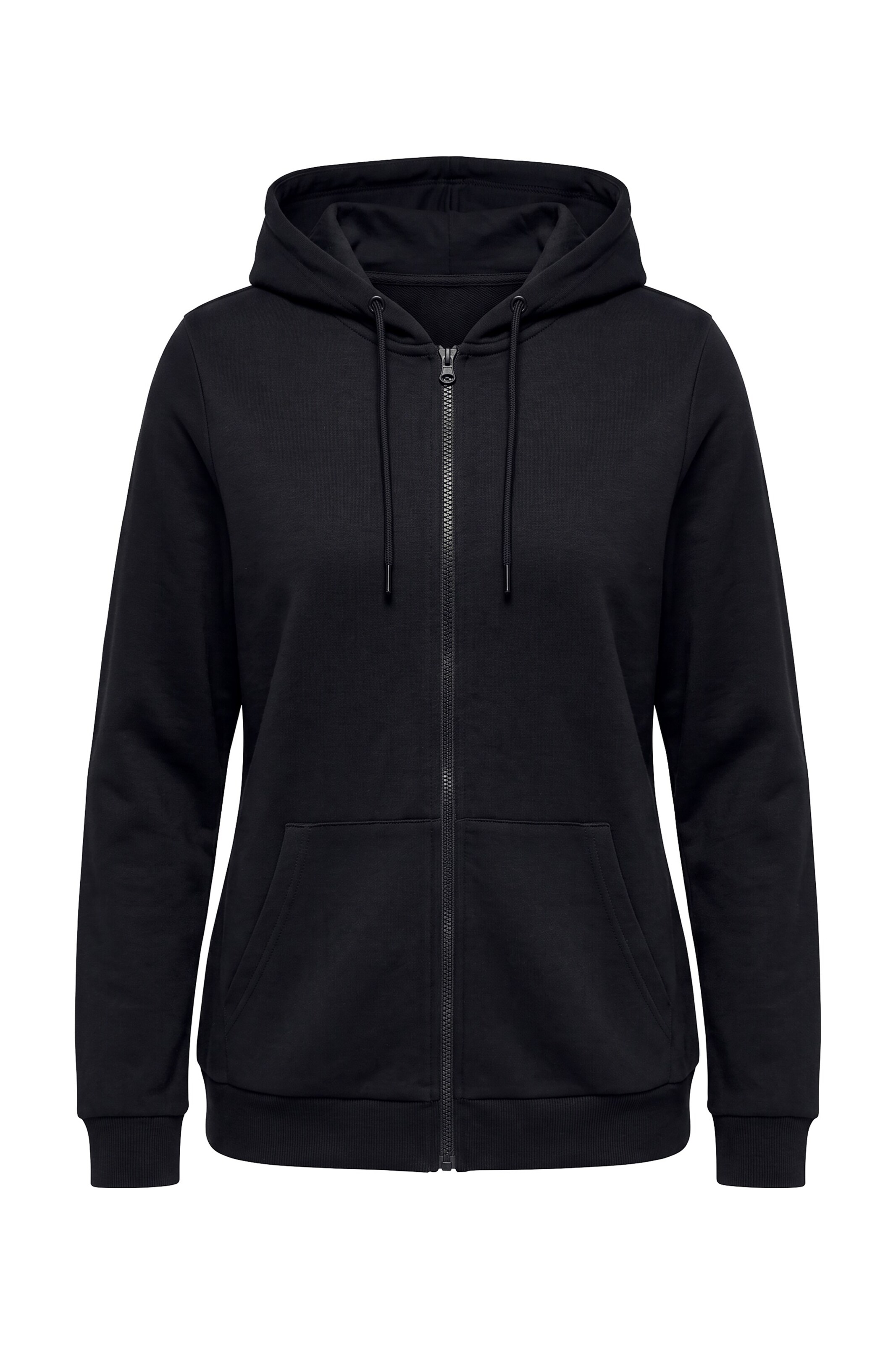 Ulla Popken Sweat jacket in Black: front