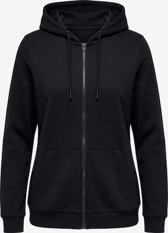 Ulla Popken Sweat jacket in Black: front