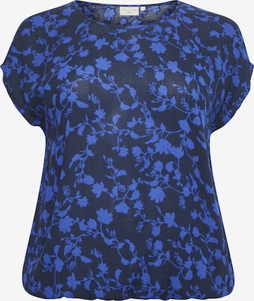 KAFFE CURVE Bluzka 'Lokana' w kolorze niebieski: przód
