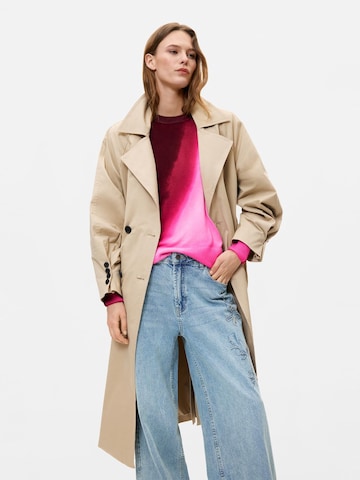 Desigual - Abrigo de entretiempo en beige: frente