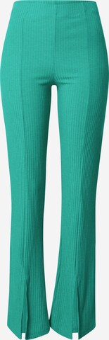 PIECES Flared Leggings 'Ribbi' in Green: front