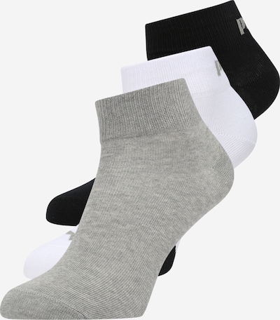 PUMA Chaussettes de sport en gris chiné / noir / blanc, Vue avec produit