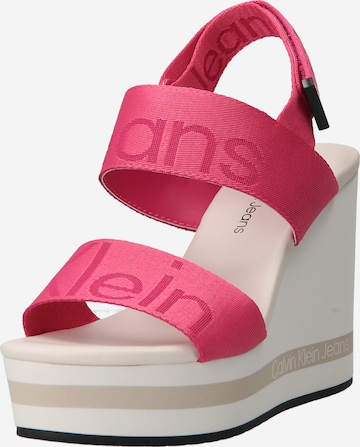 Calvin Klein Jeans Sandals in Pink: front