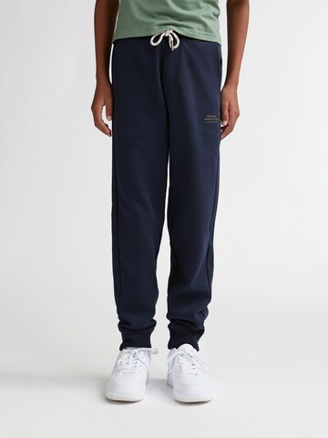Petrol Industries Tapered Trousers in Blue: front
