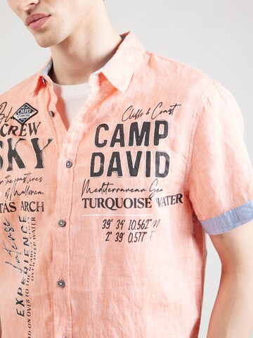 CAMP DAVID Regular fit Overhemd in Oranje