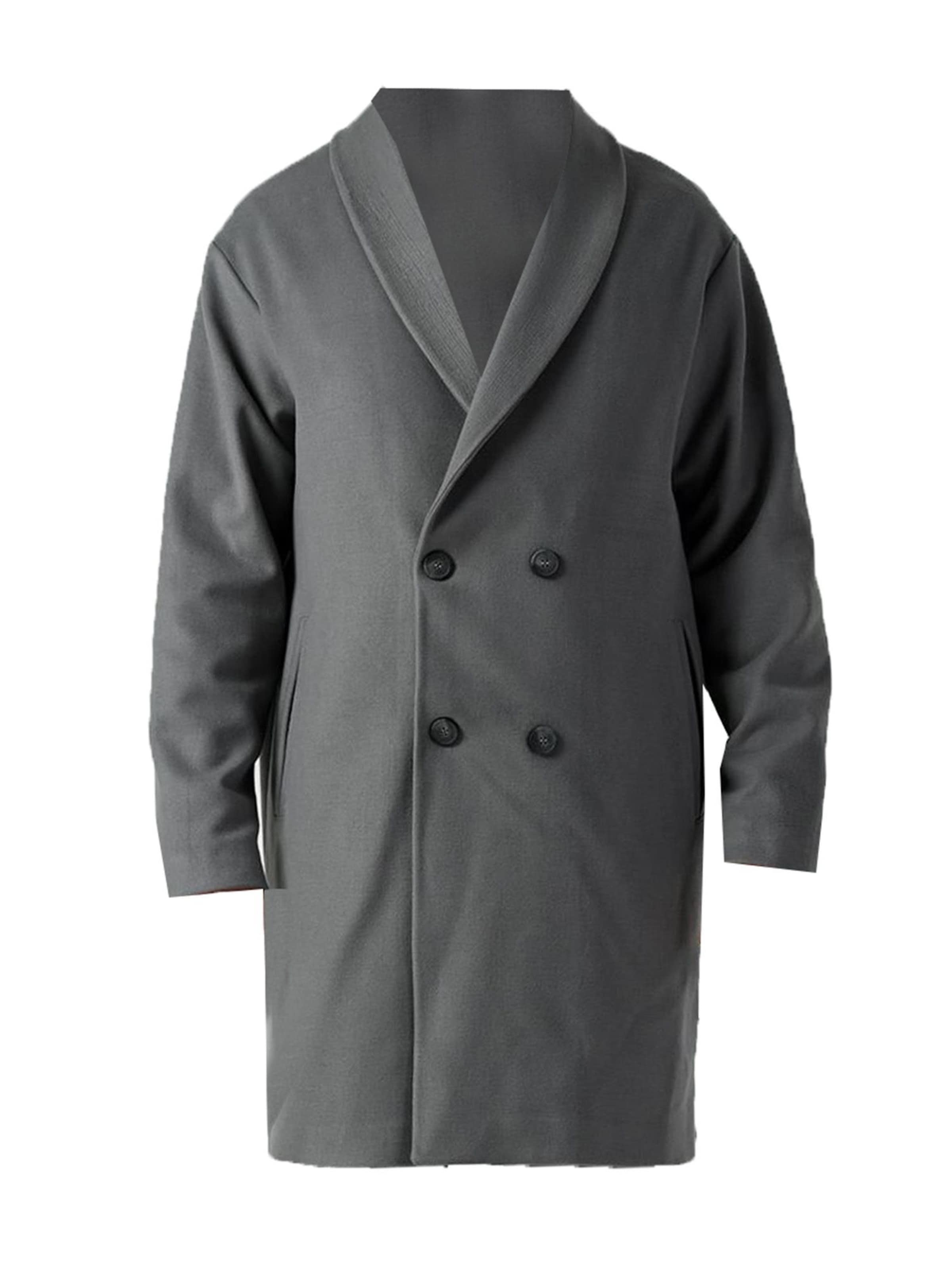 Antioch Between-seasons coat in Grey: front