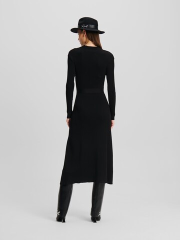 Karl Lagerfeld Strickkleid in Schwarz