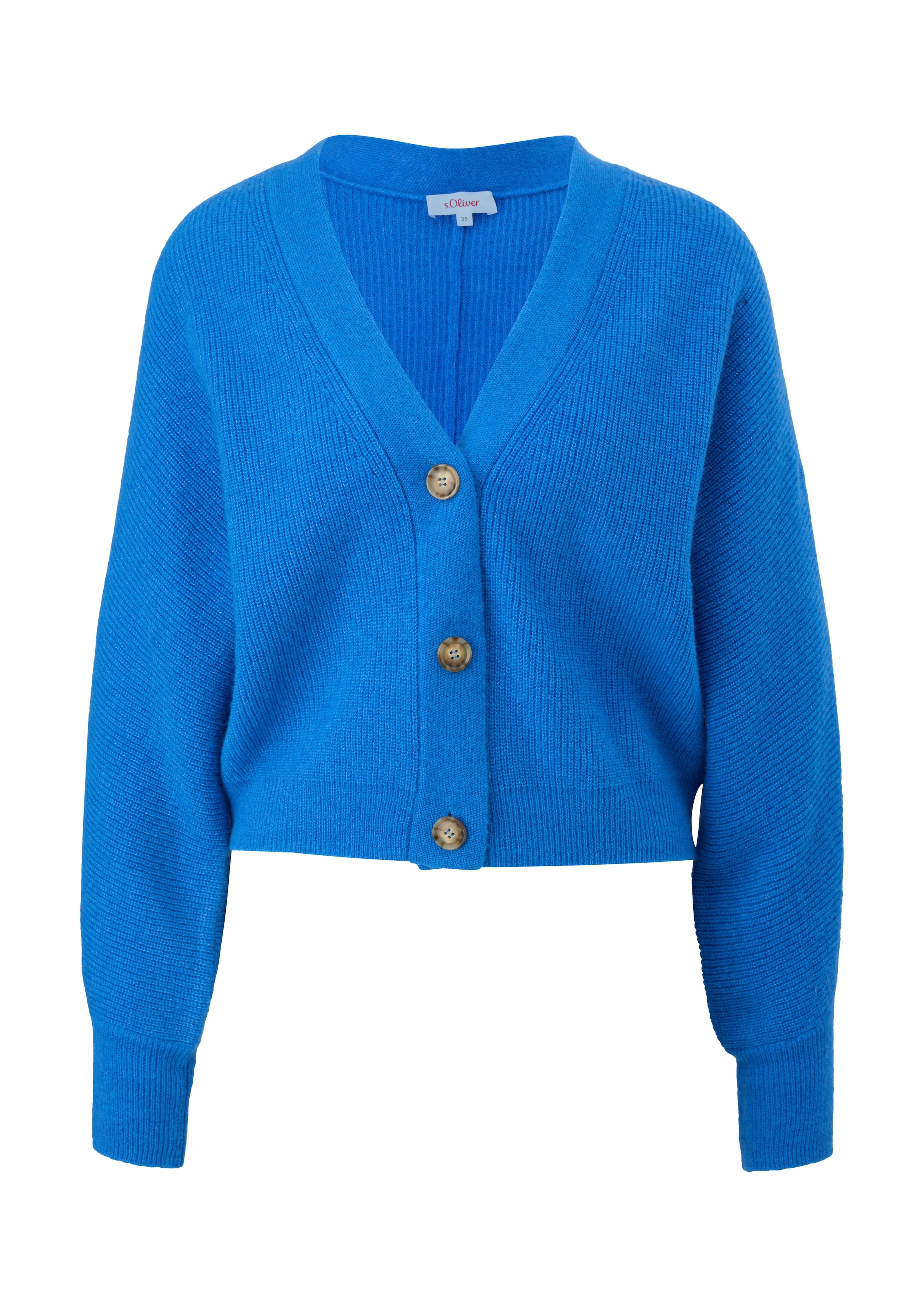 s.Oliver Gebreid vest in Blauw: voorkant