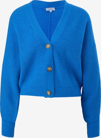 s.Oliver Knit Cardigan in Blue: front