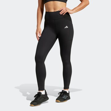 ADIDAS PERFORMANCE Skinny Sportbyxa 'OPT' i svart: framsida