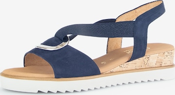 GABOR Strap Sandals in Blue: front