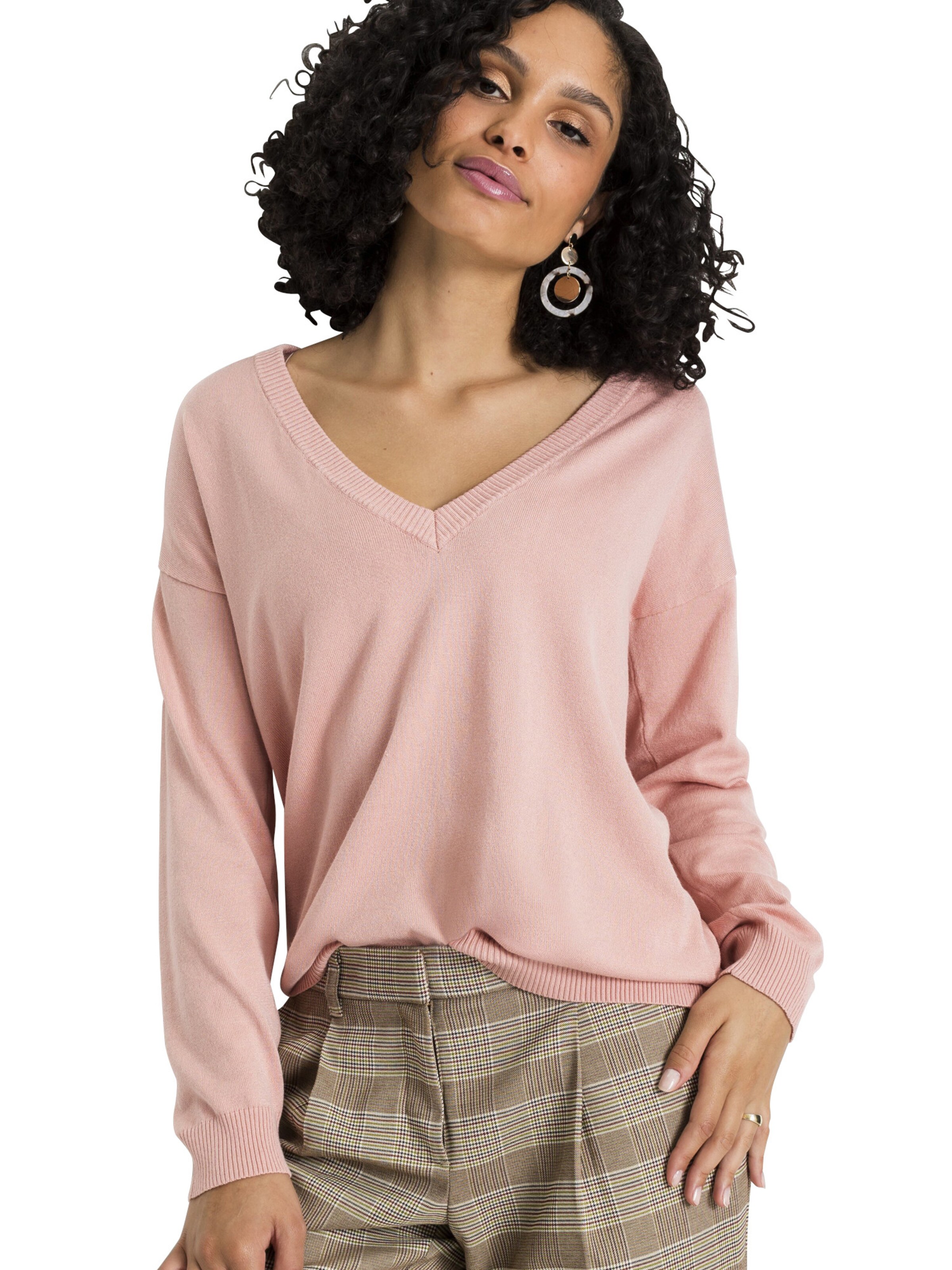 Pull-over oversize bonprix en rose : devant