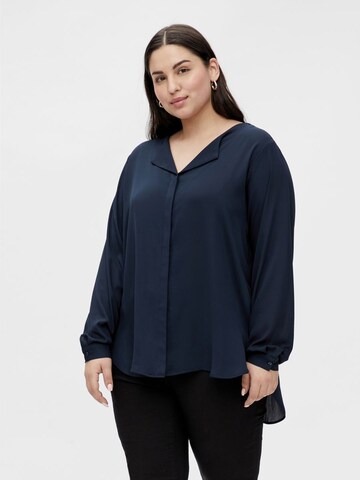 EVOKED Blouse in Blue: front