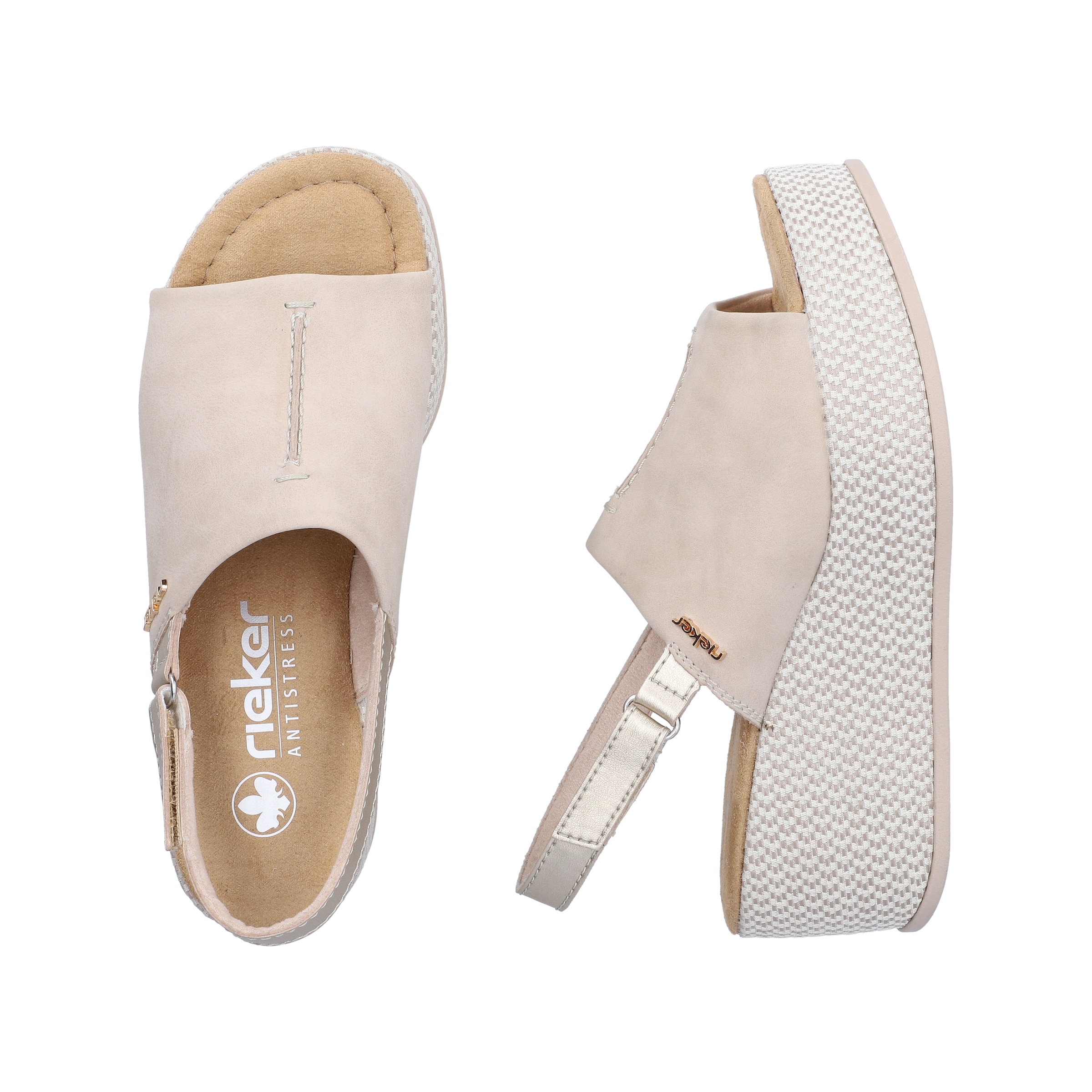 Rieker Strap Sandals in Beige