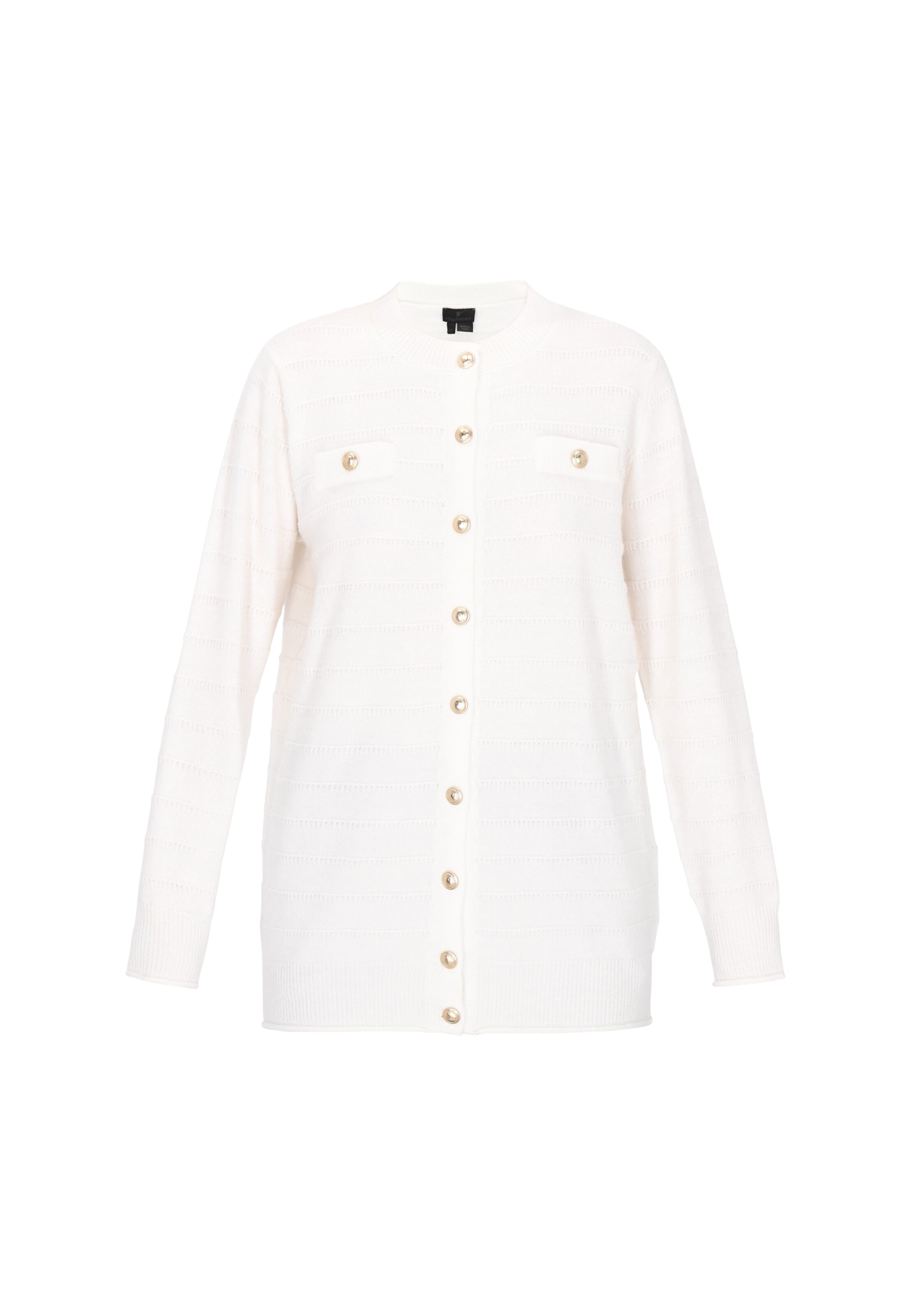 DreiMaster Klassik Knit cardigan 'Classic' in White: front