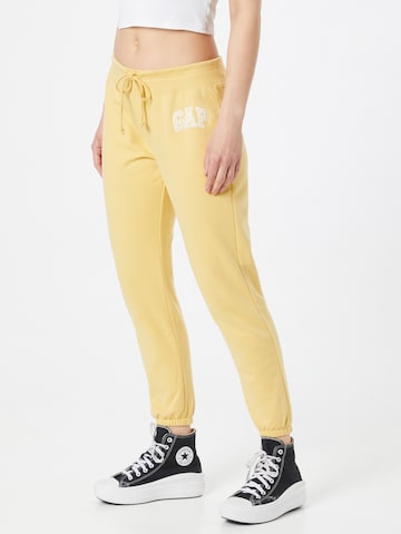 Effilé Pantalon GAP en jaune : devant