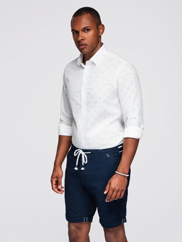 Ombre Regular fit Button Up Shirt 'OM-SHCS-0156' in White