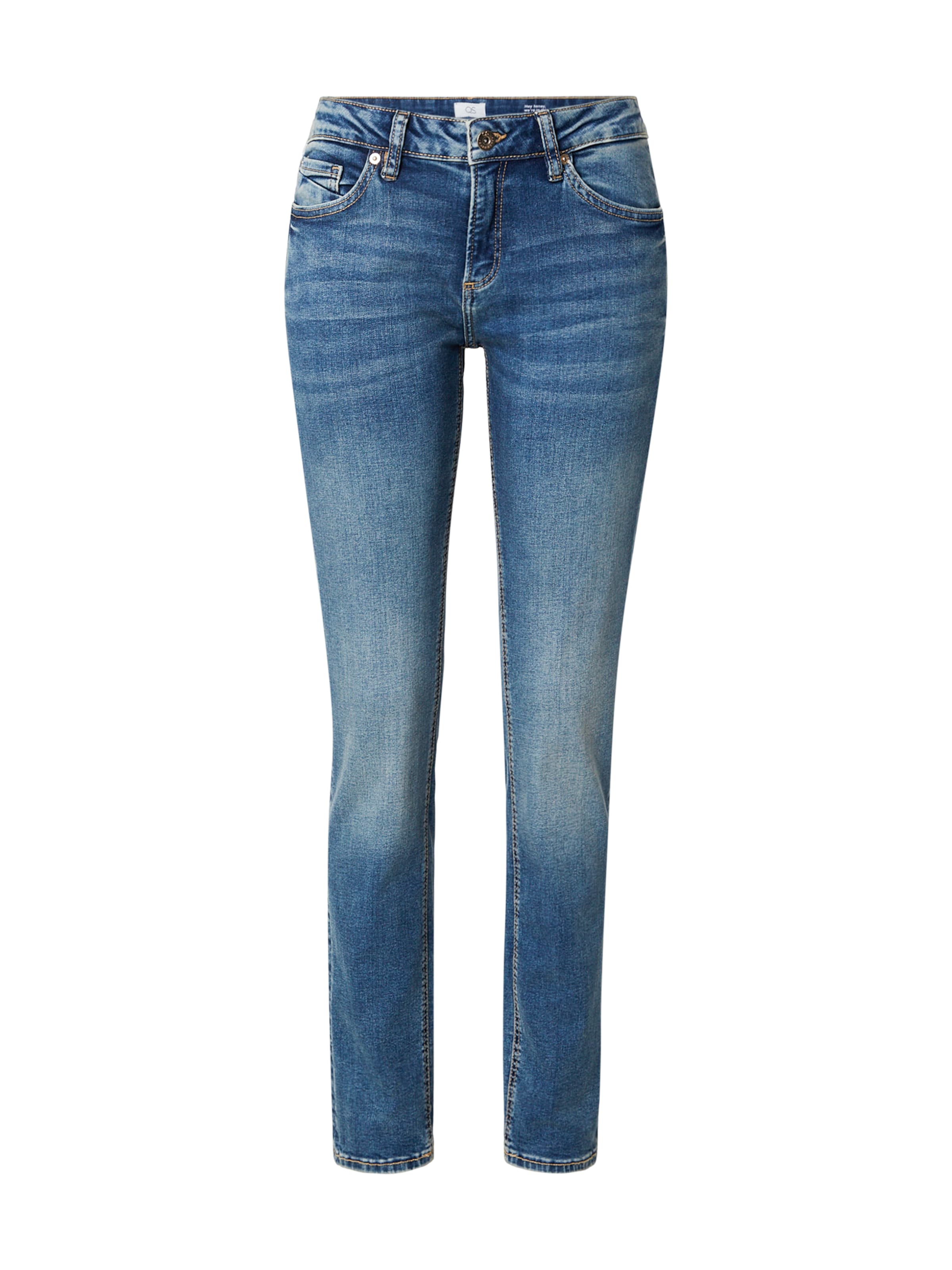 Coupe slim Jean 'Catie' QS en bleu : devant