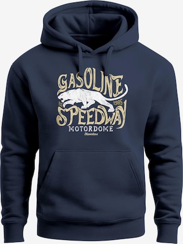 Neverless Sweatshirt 'Panther Gasoline' in Blau: Vorderseite