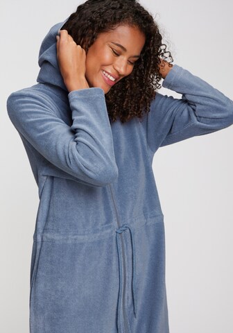 VIVANCE Short Bathrobe in Blue