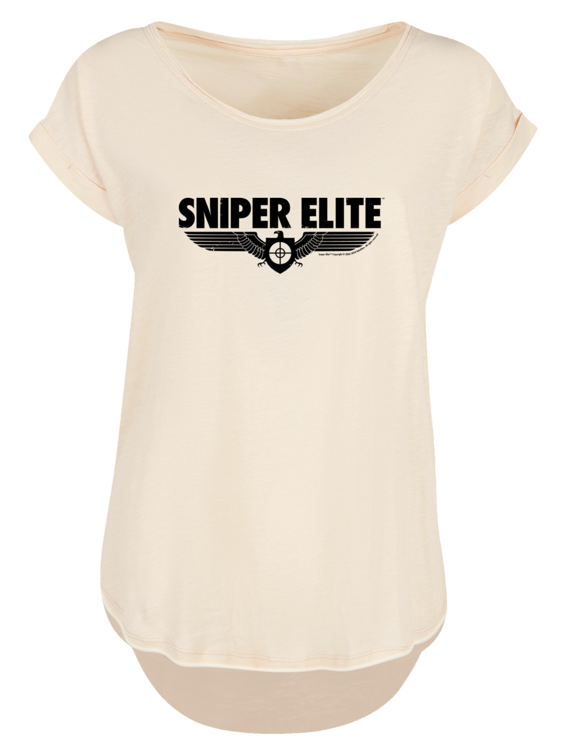 F4NT4STIC Shirt 'Sniper Elite Black' in Beige: front