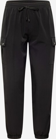 Redefined Rebel Tapered Cargo Pants 'Patrick' in Black: front