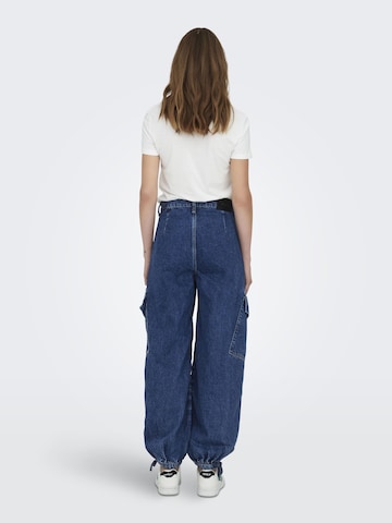 ONLY Tapered Cargo Jeans 'PERNILLE' in Blue