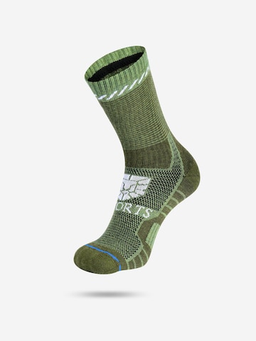 SWORTS Athletic Socks 'Thermo Merino Socks' in Green: front