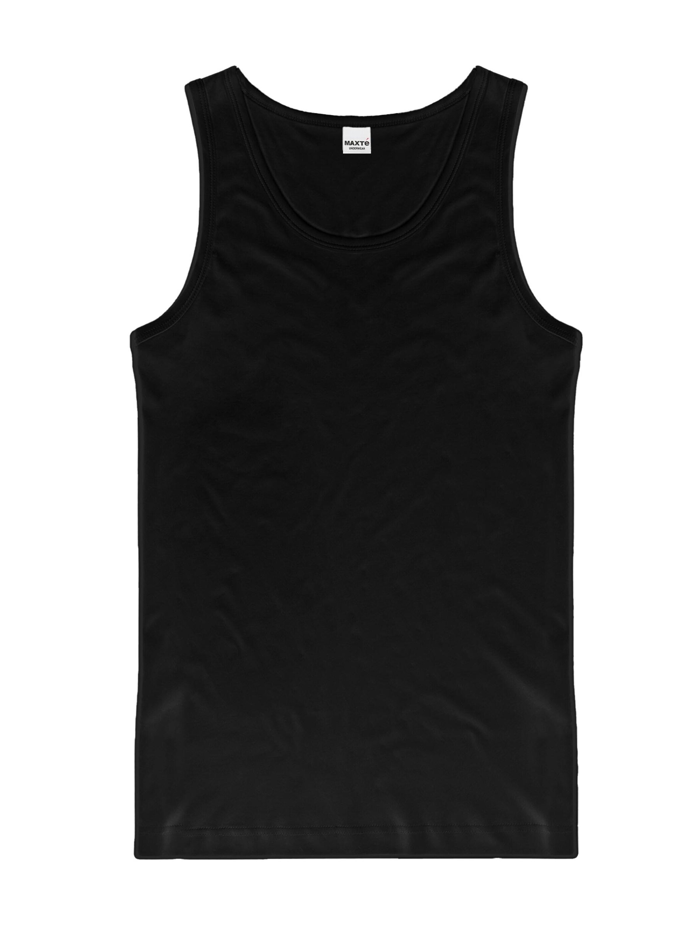 Maxte Undershirt 'BASIC MAX Ärmelloses Trägerhemd 5er Pack' in Black: front