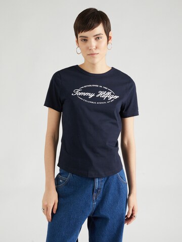 T-shirt TOMMY HILFIGER en bleu : devant