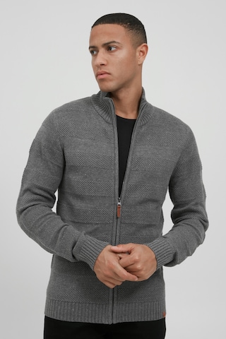 BLEND Knit Cardigan 'Galmaro' in Grey: front