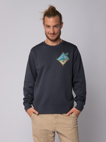 Watapparel Sweatshirt 'Beach is calling' in Blau: Vorderseite