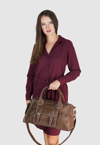 HARPA Shoulder Bag 'RHODES' in Brown: front