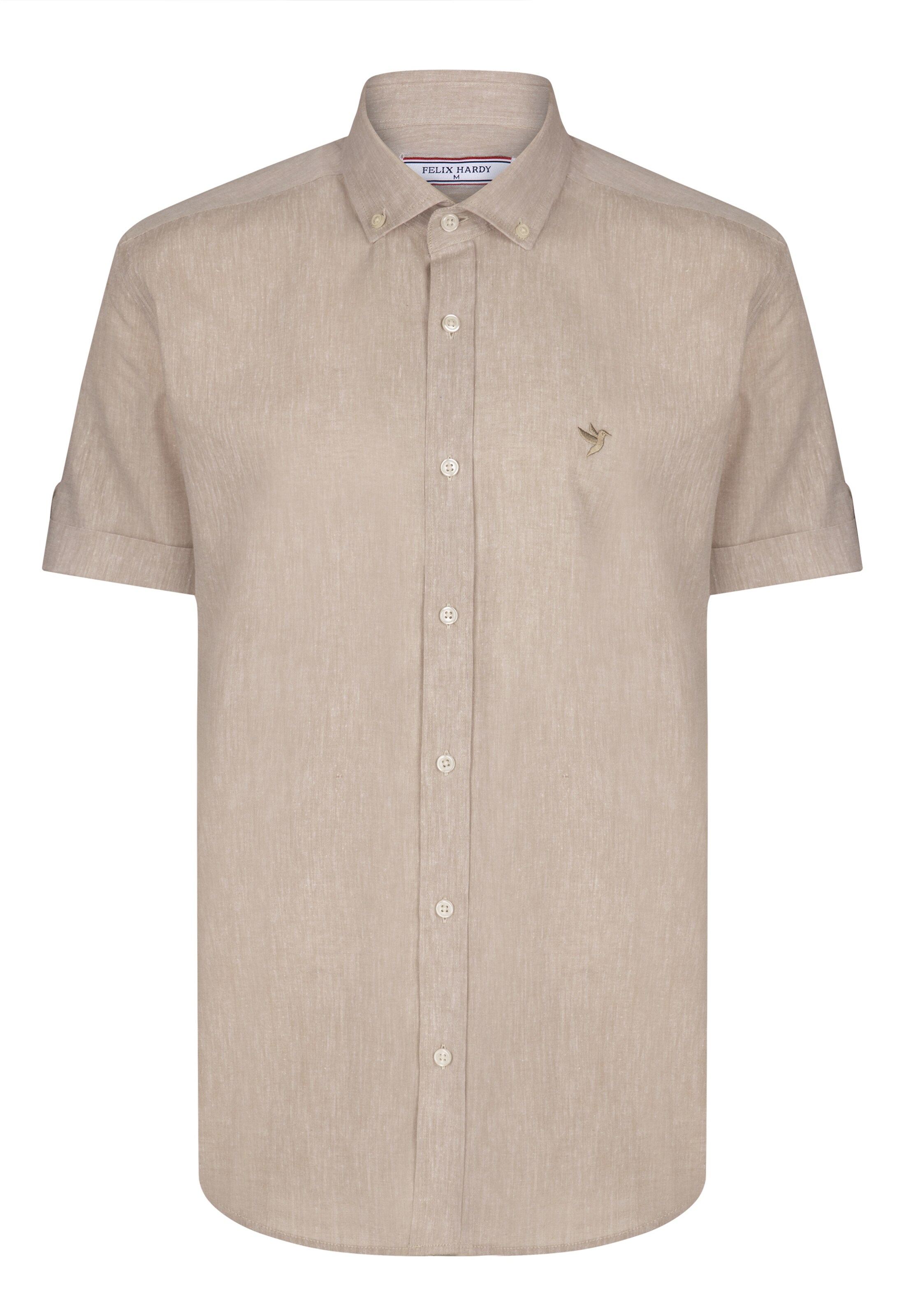 Felix Hardy Regular Fit Hemd in Beige: Vorderseite