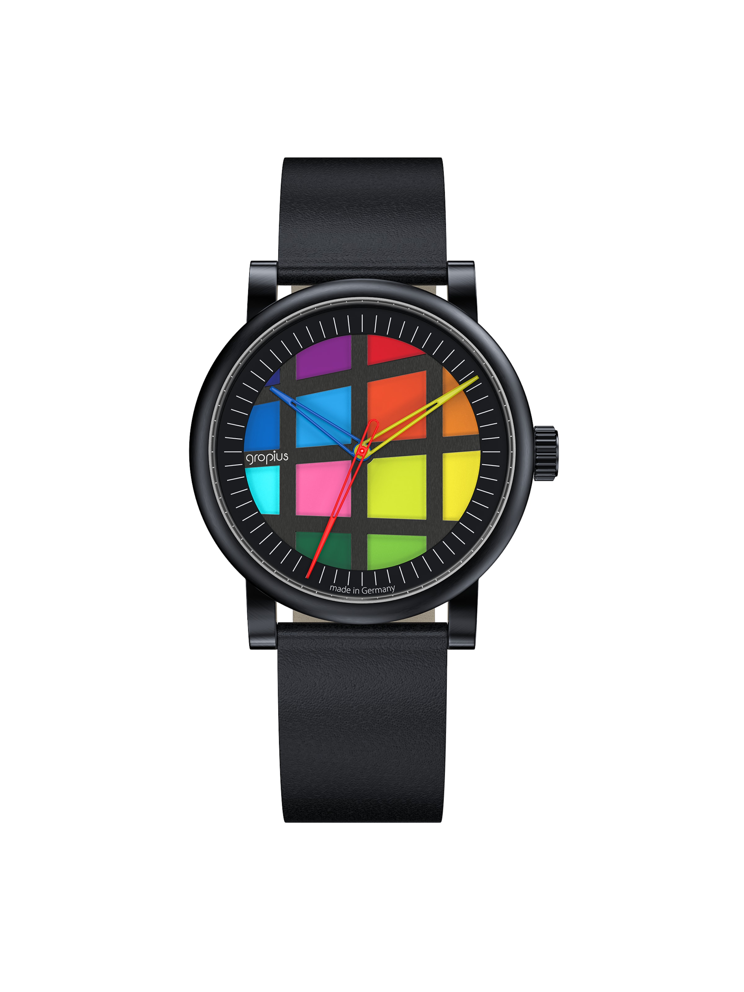 WALTER GROPIUS Analog Watch 'ATRIUM AUTOMATIK' in Black: front