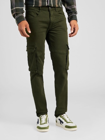 Regular Jeans cargo BLEND en vert : devant