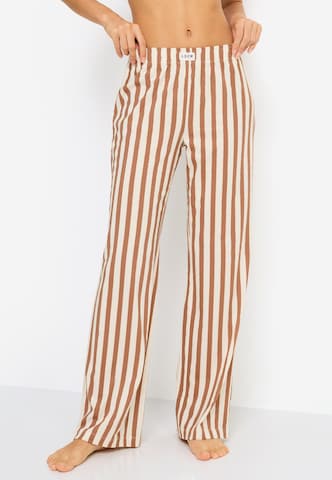 LSCN by LASCANA Пижамные штаны в Коричневый: спереди