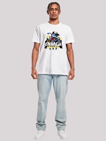 T-Shirt 'Crazy Frog Gnarly Bam Bam' F4NT4STIC en blanc