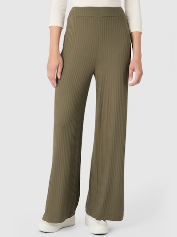 Les Lunes Wide leg Broek 'Michelle' in Groen: voorkant