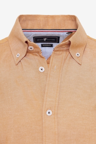 DENIM CULTURE Regular fit Button Up Shirt 'EDIZ' in Orange