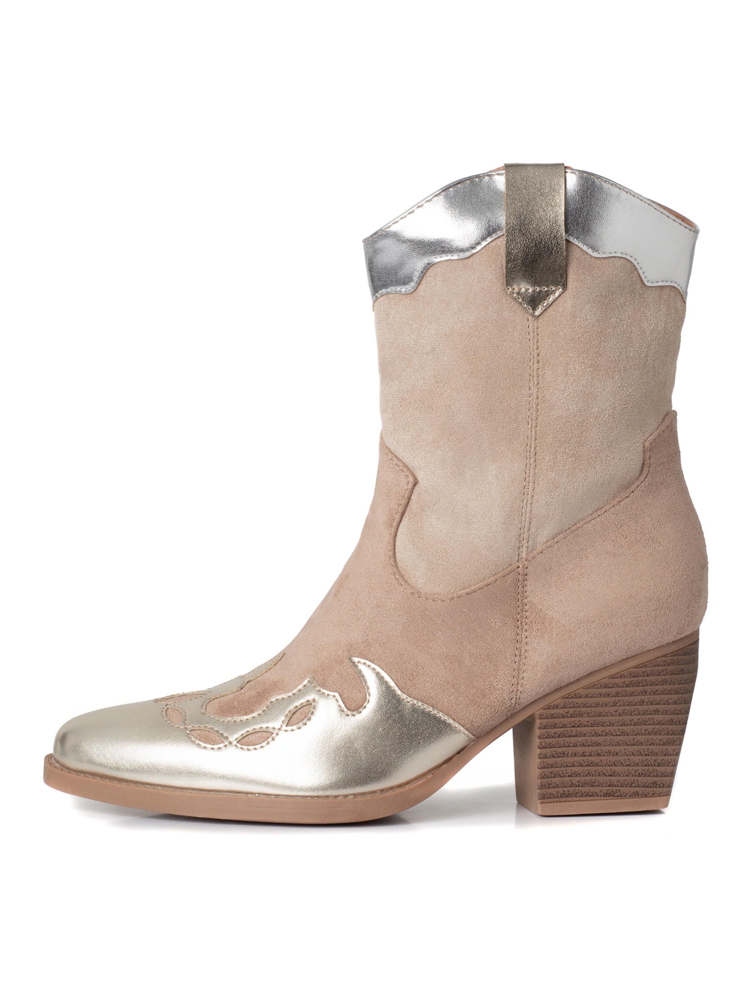 Bottes de cowboy Smile Favorites en or : devant