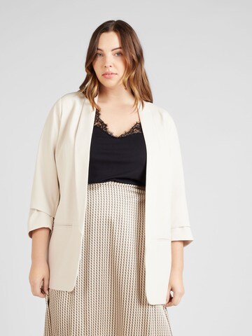 ONLY Carmakoma - Blazer 'Elly' em bege: frente