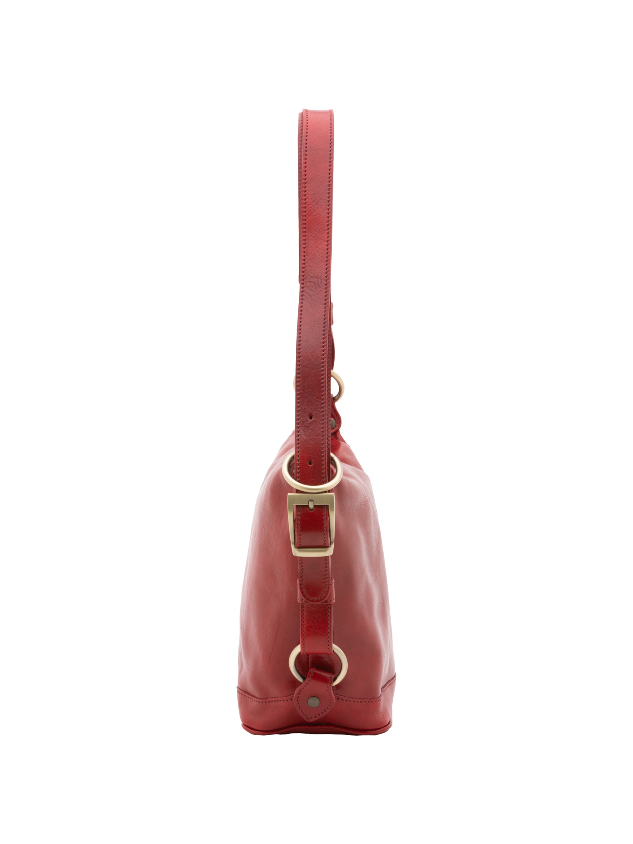 Borsa a mano 'Borsa a Secchiello Donna Vera Pelle - Tracolla Regolabile' di I Fratelli in rosso