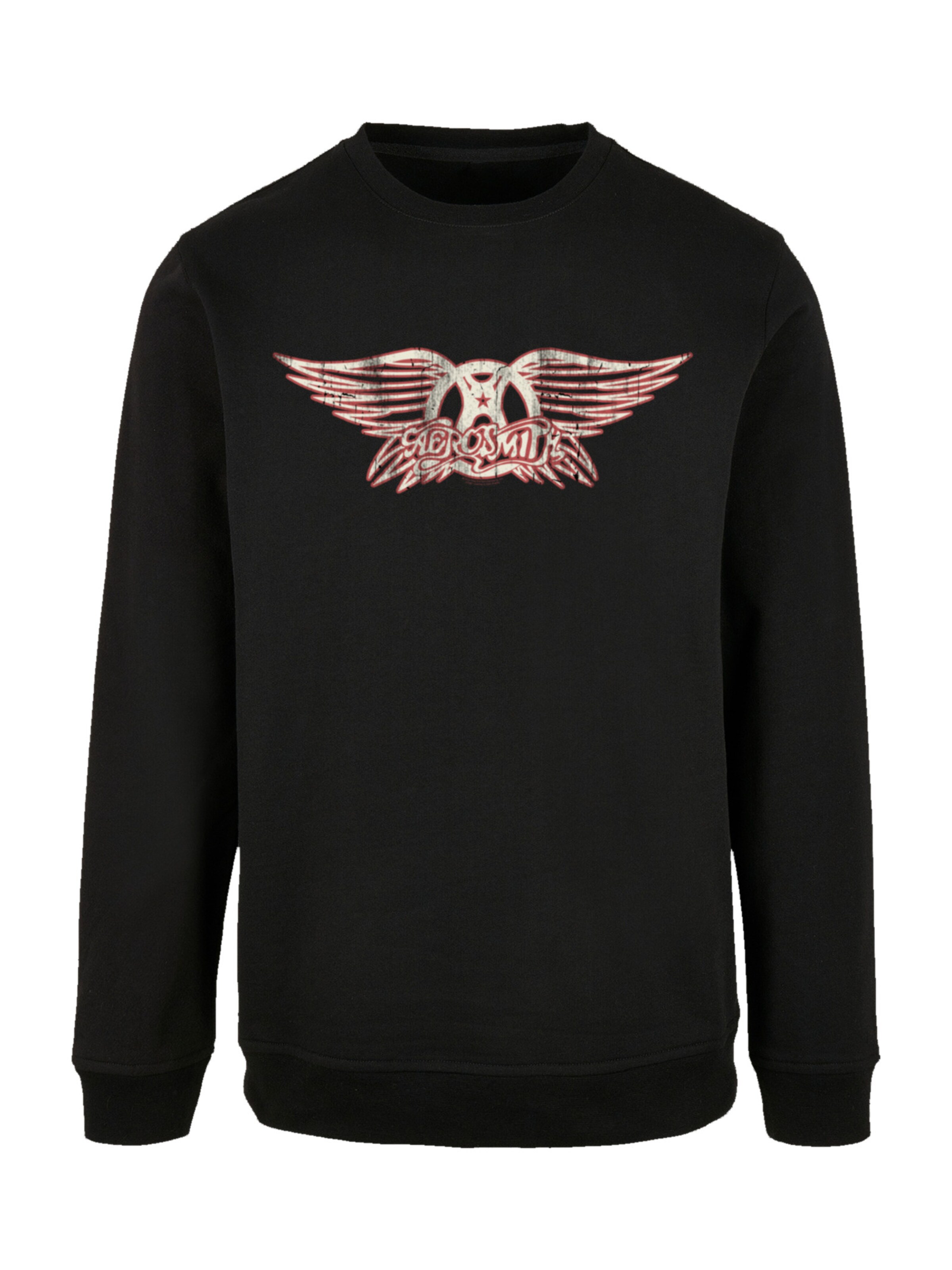 F4NT4STIC Sweatshirt 'Aerosmith' in Zwart: voorkant